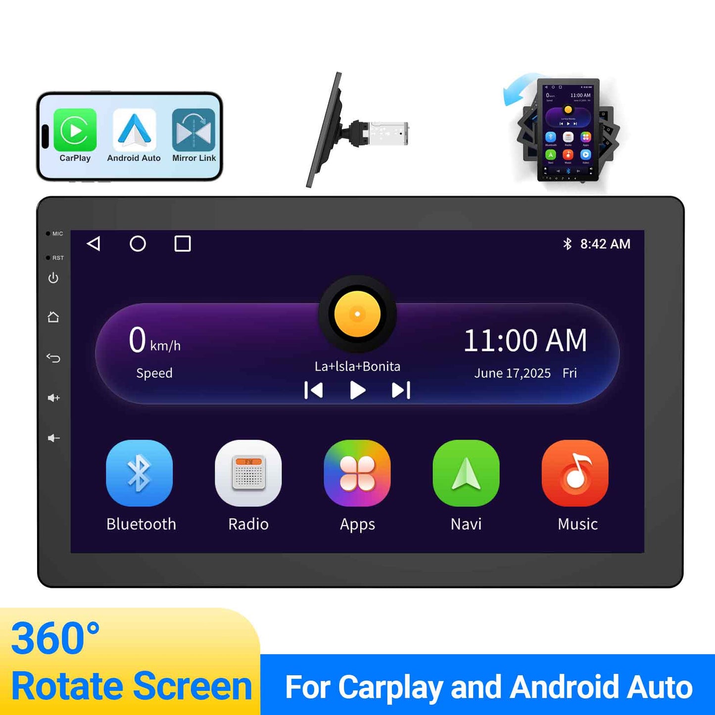 Android car stereo car radio multimedia player 10inch A10-2511-UL-R